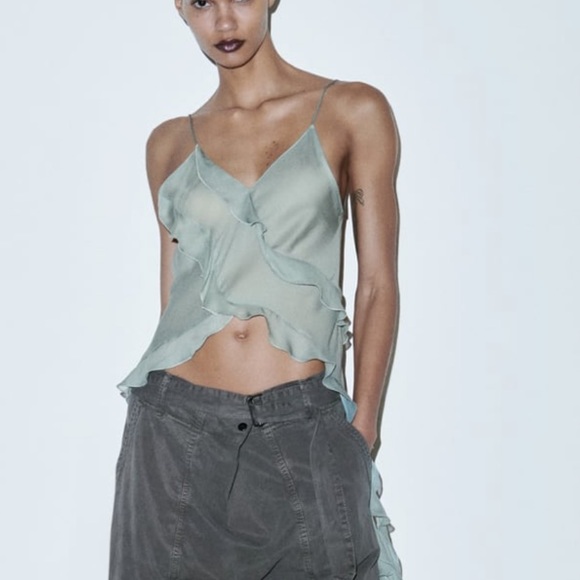 ZARA NEW W/Tag Semi Sheer Tank - Picture 2 of 4